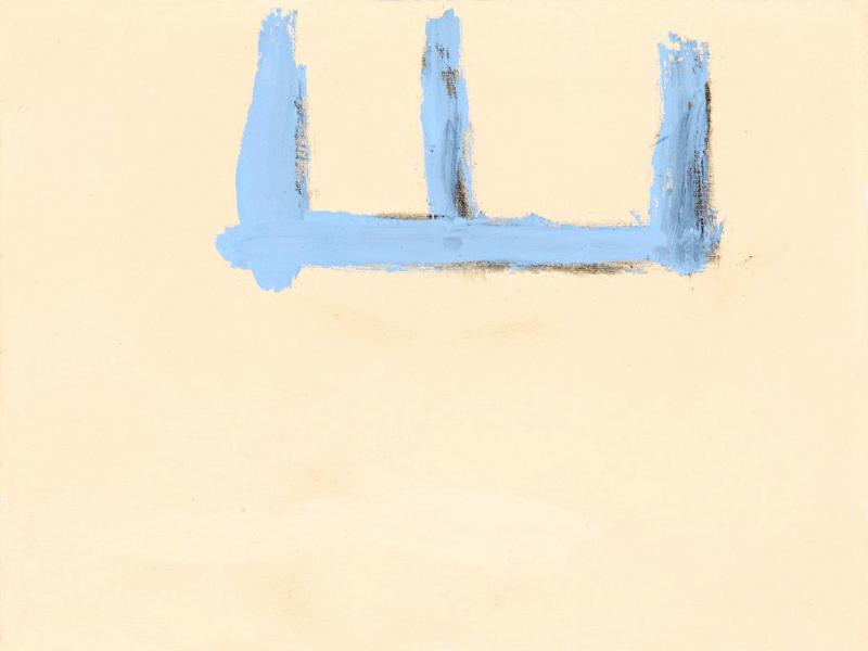 Open No. 136: Blue On Beige by Robert Motherwell