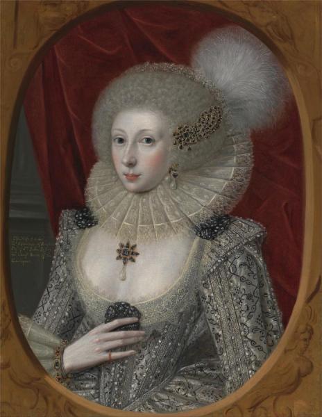Portrait Of A Woman,possibly Frances Cotton,lady Montagu,of Boughton Castle,northamptonshire by Robert Peake The Elder