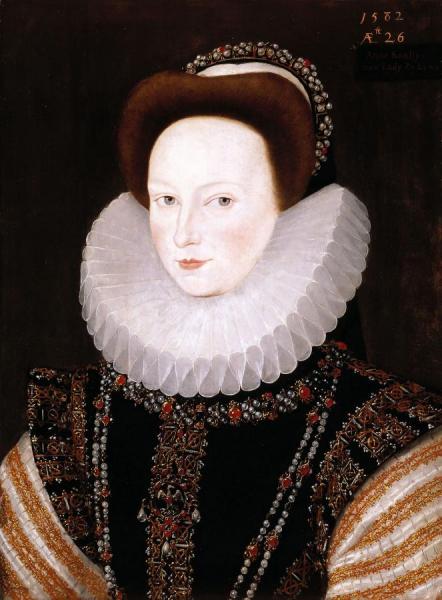 Portrait Of Anne Knollys by Robert Peake The Elder