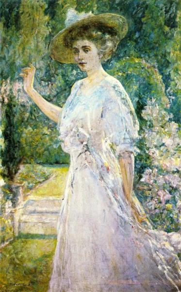 On The Terrace by Robert Reid Oil Painting Reproductions