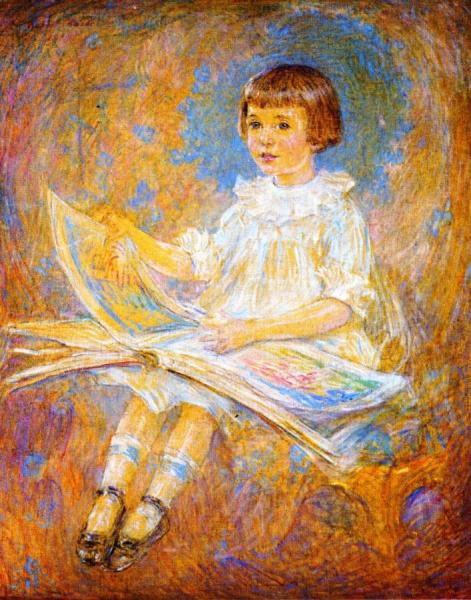Robert Reid Portrait Of A Young Girl