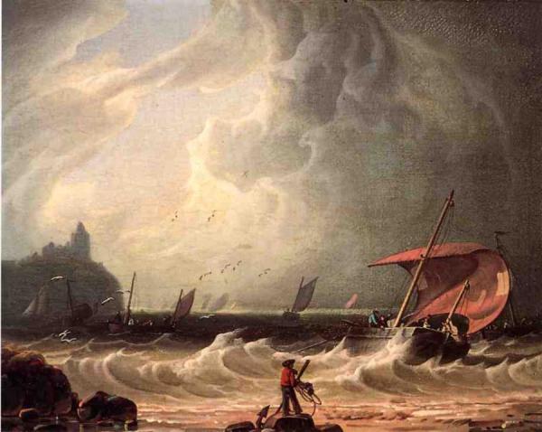 Cunard Lighthouse by Robert Salmon