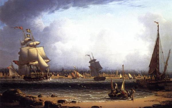 Liverpool From Wallasey Foreshore by Robert Salmon