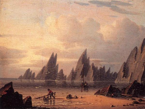 Needles, Rocks And Shore, Isle Of Wight by Robert Salmon