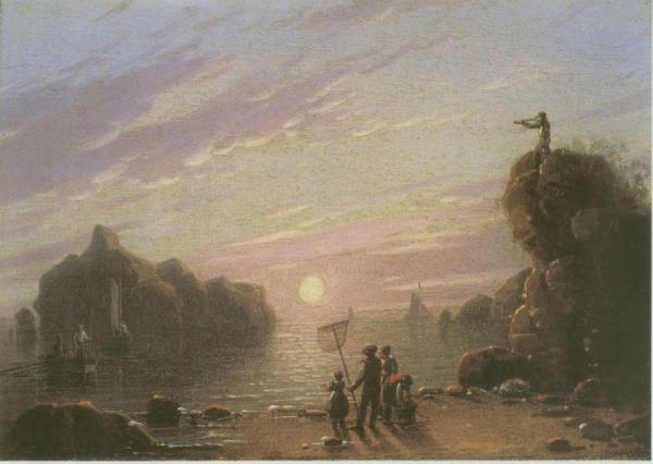 Robert Salmon Shore, Figures And Rocks