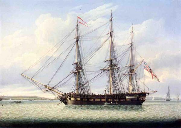 Sloop On The Mersey by Robert Salmon