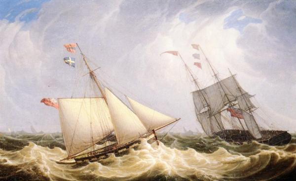 Two Vessels Off Greenock by Robert Salmon