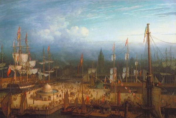 View Of Liverpool Harbour by Robert Salmon