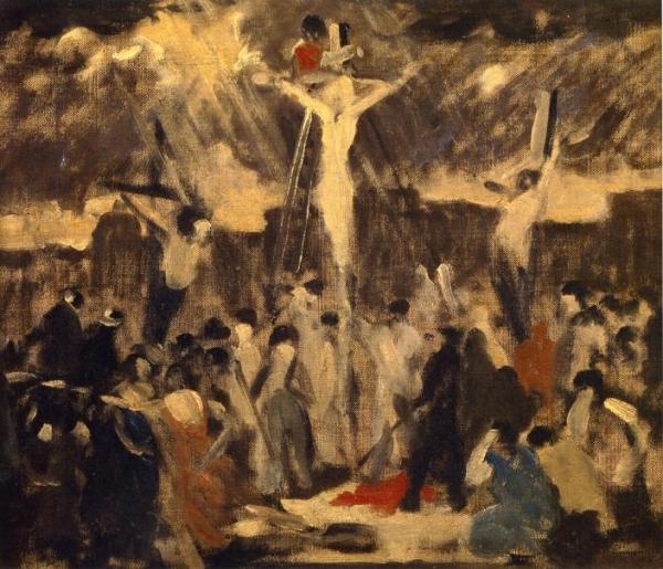 Crucifixion, Sketch #3 by Robert Spencer