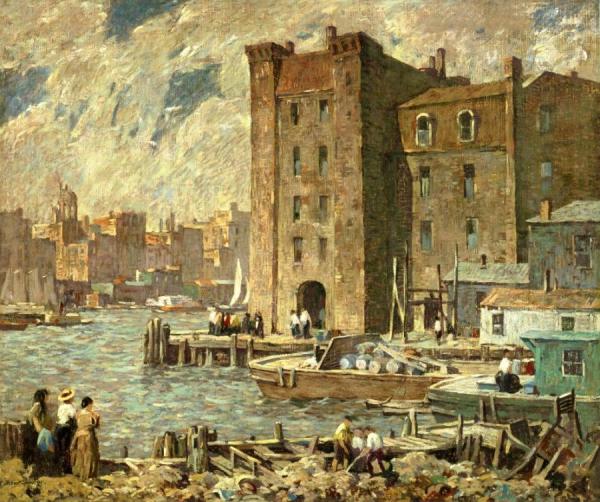 Wharves by Robert Spencer