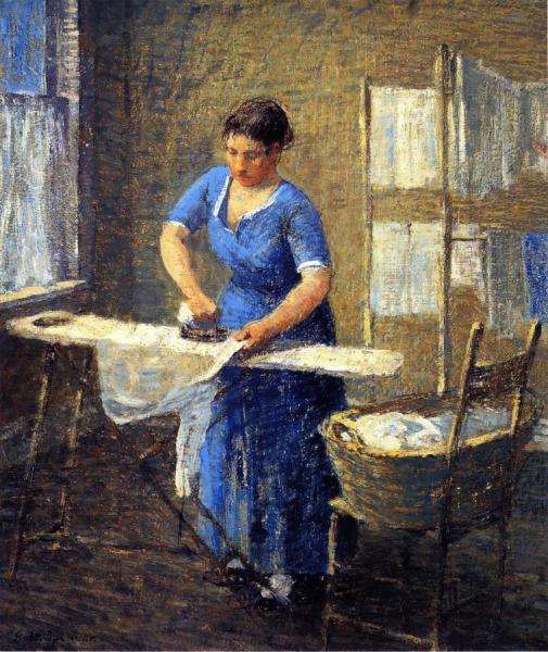 Woman Ironing by Robert Spencer