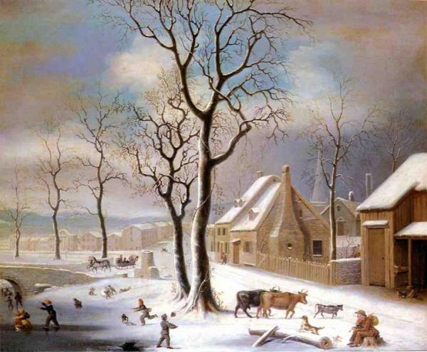 Village In Winter by Robert Street