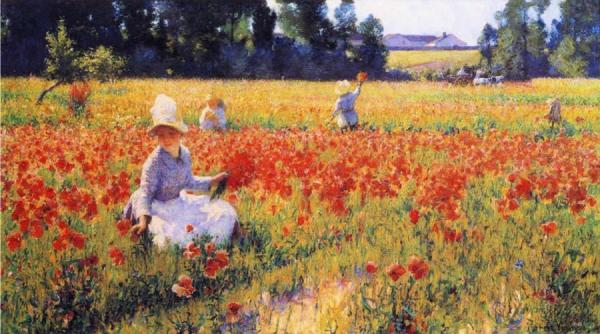 Coquelicots by Robert Vonnoh