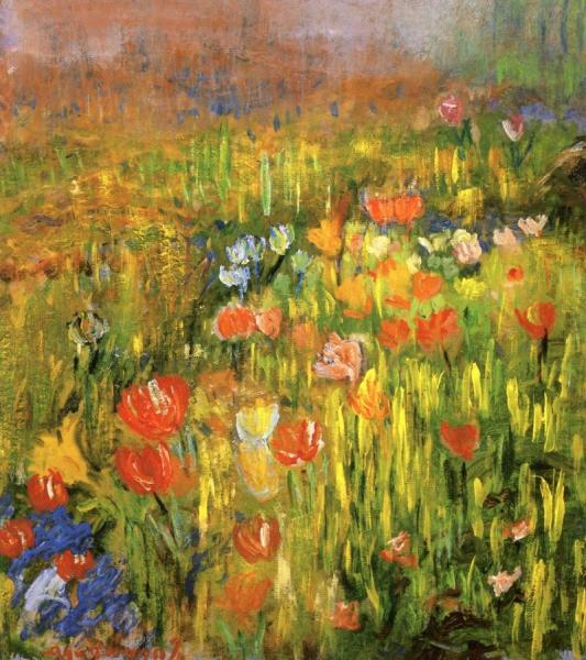 Poppies by Robert Vonnoh Oil Painting Reproductions