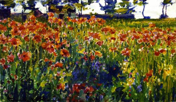 Poppies In France by Robert Vonnoh