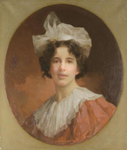 Portrait Of Bessie Potter Vonnoh by Robert Vonnoh Oil Painting Reproductions