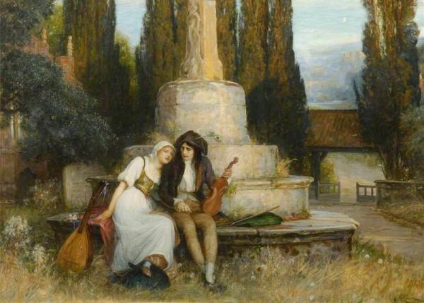 Strollers' Reverie by Robert Walker Macbeth Oil Painting Reproductions