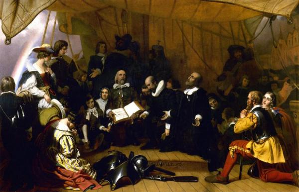 Embarkation Of The Pilgrims by Robert Walter Weir