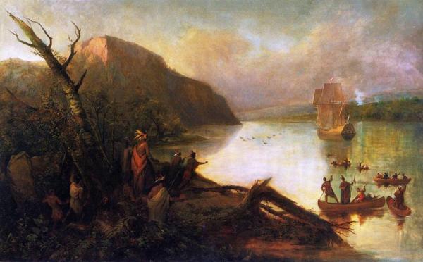 The Landing Of Henry Hudson by Robert Walter Weir Oil Painting Reproductions