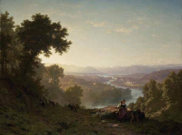 Blick Auf Luzern Vom Stollberg View On Lucerne From The Stollberg by Robert Zund