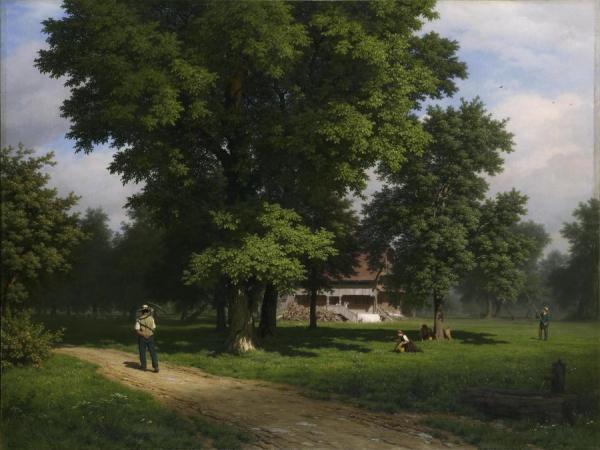 Grassland Called Schellenmatt (house Between Walnuts) by Robert Zund Oil Painting Reproductions