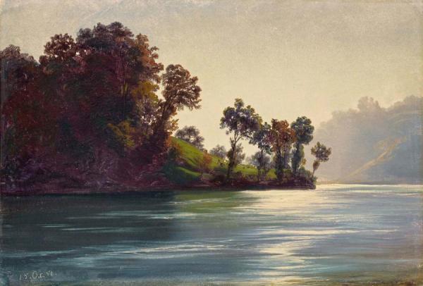 Lake Scene, 1851 by Robert Zund