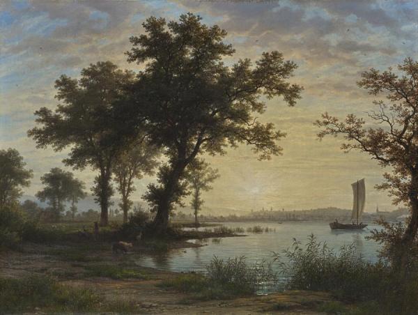 Luzern Im Abendlicht Von Tribschenhorn by Robert Zund