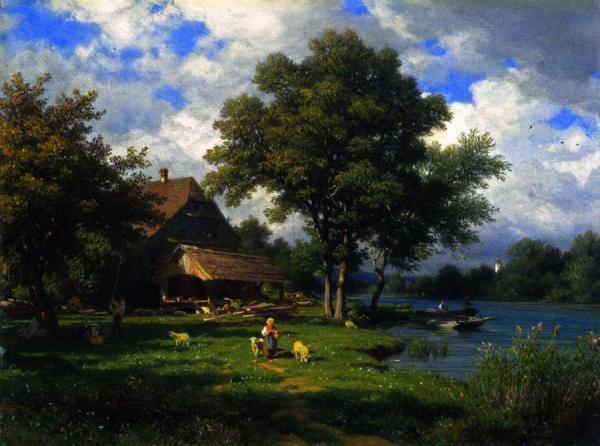 Robert Zund The Mill Of Rathausen