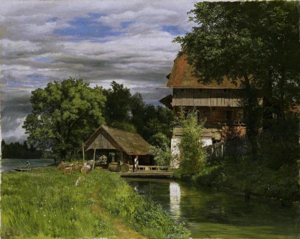 The Mill Of Rathausen by Robert Zund