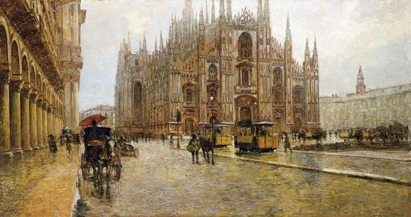 Piazza Del Duomo A Milano by Rodolfo Paoletti