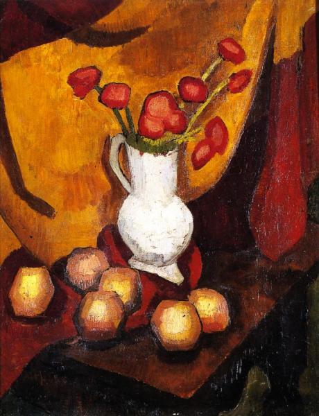 Poppies In A Vase by Roger De La Fresnaye Oil Painting Reproductions