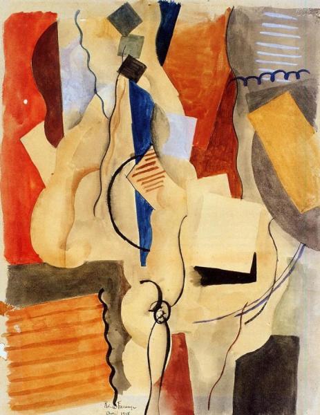 Smoking In The Shelter by Roger De La Fresnaye