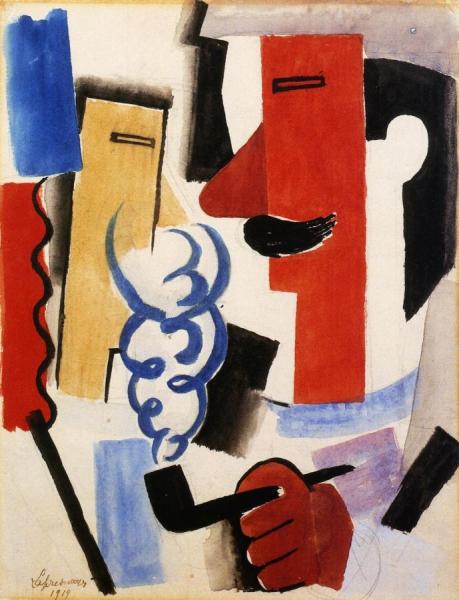 Soldier Smoking by Roger De La Fresnaye