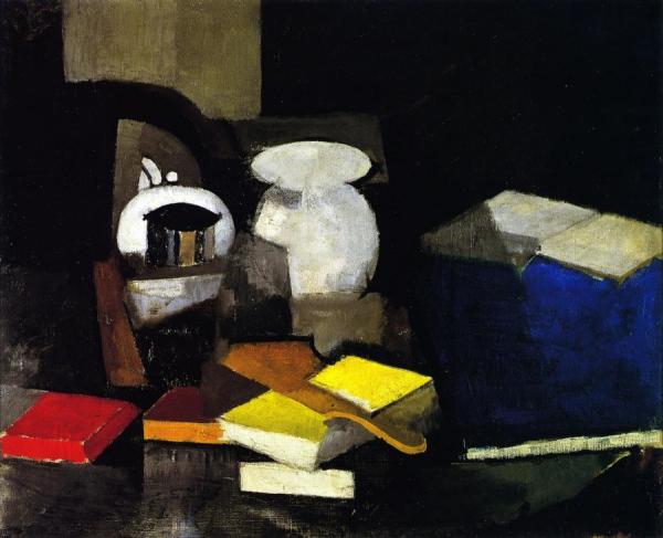Still Life With Books And Boxes by Roger De La Fresnaye