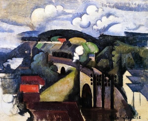 The Meulan Viaduct by Roger De La Fresnaye