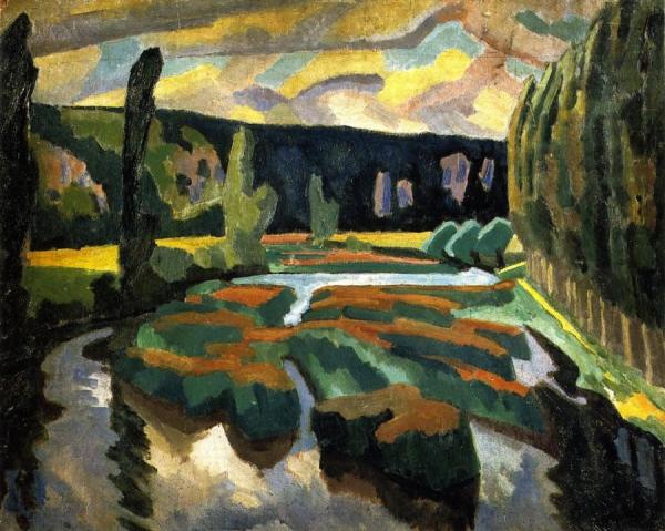 River With Poplars by Roger Fry