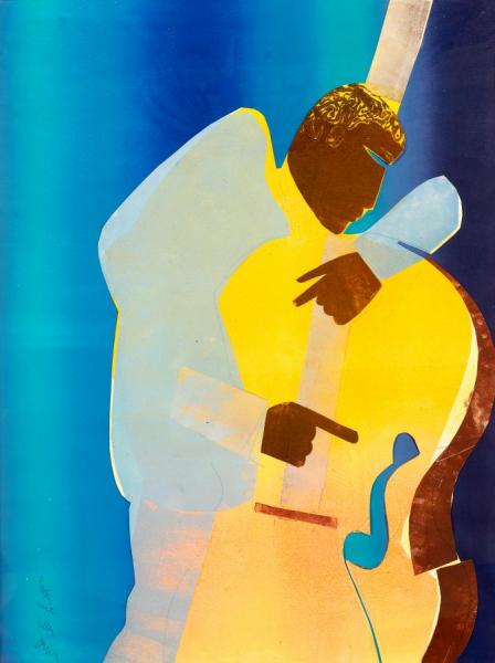 In E Sharp by Romare Bearden Oil Painting Reproductions