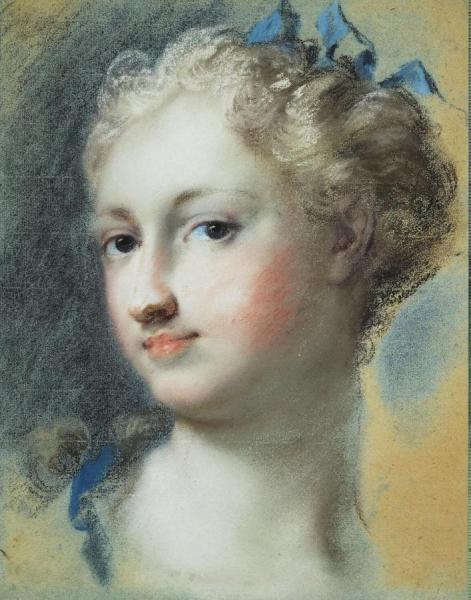 Head Of A Fair-haired Woman by Rosalba Carriera Oil Painting Reproductions
