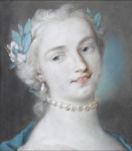 Head Of A Young Woman by Rosalba Carriera Oil Painting Reproductions