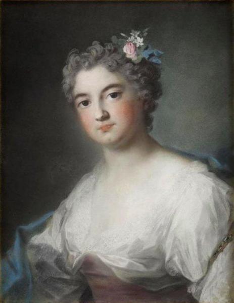 Marie Anne De Bourbon, Mademoiselle De Clermont by Rosalba Carriera