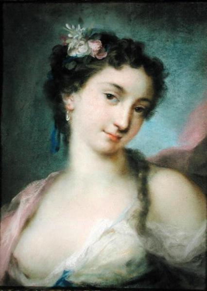 Portrait Of A Lady As Flora by Rosalba Carriera Oil Painting Reproductions