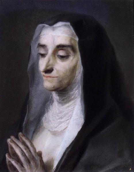 Portrait Of Sister Maria Caterina by Rosalba Carriera