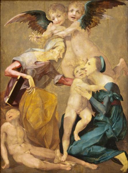 Allegory Of Salvation With The Virgin And Christ Child, St. Elizabeth, The Young St. John The Baptist by Rosso Fiorentino Oil Painting Reproductions