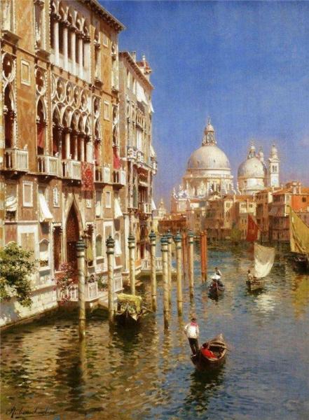 The Grand Canal, Venice by Rubens Santoro