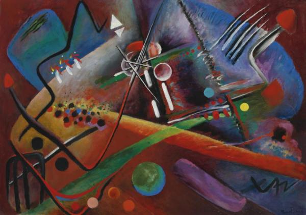 Con Roso by Rudolf Bauer Oil Painting Reproductions