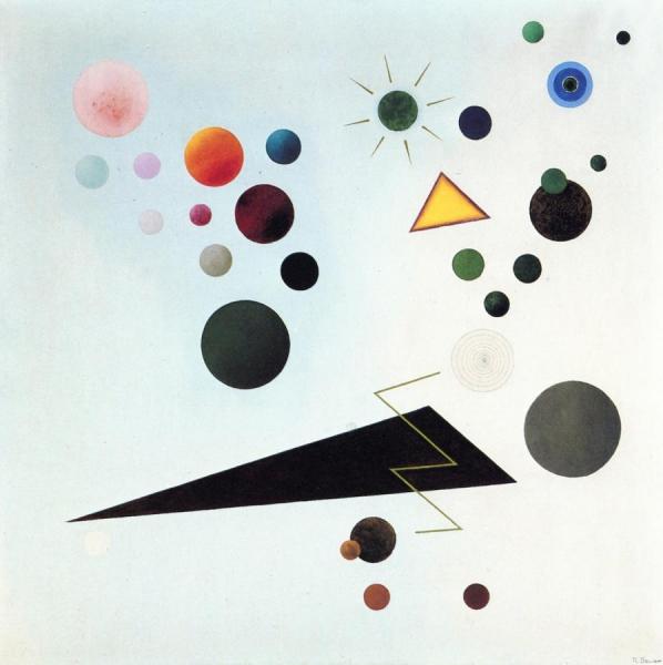 Rounds And Triangles by Rudolf Bauer Oil Painting Reproductions