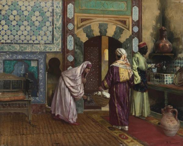 Ernst Rudolf The Hammam by Rudolf Ernst Oil Painting Reproductions