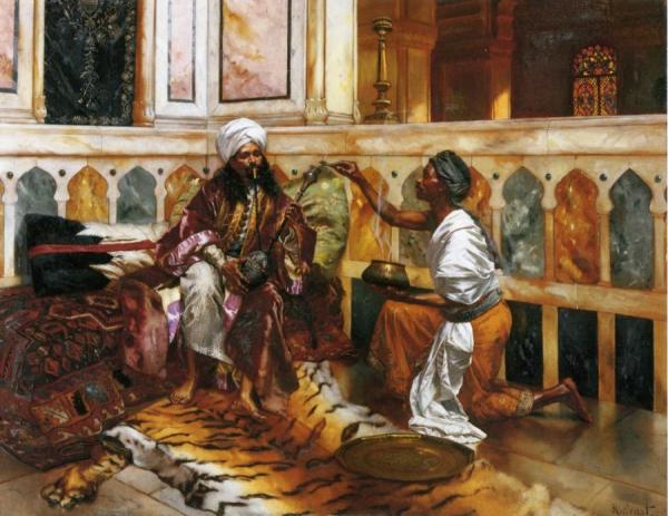 Preparing The Hookah by Rudolf Ernst