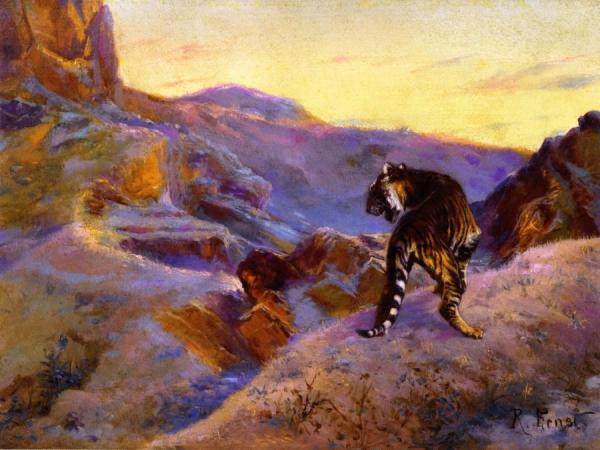 Tiger In The Mountains by Rudolf Ernst