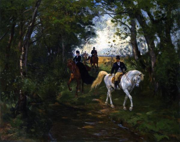 Outing On The Forest's Edge by Rudolf Koller